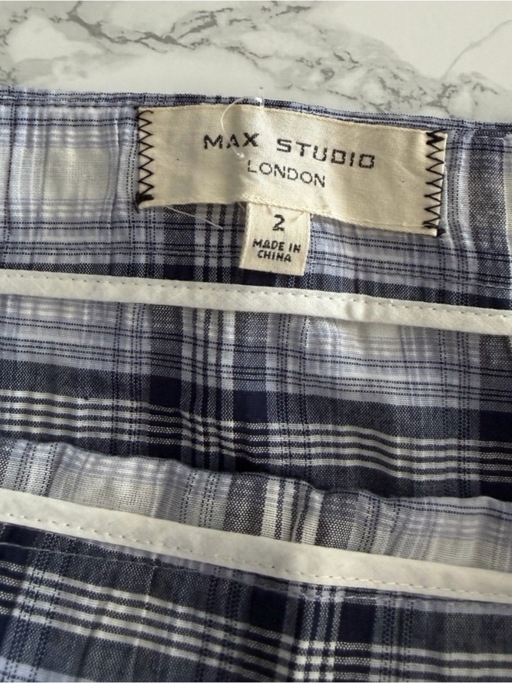 Max Studio Ruffled Plaid Skirt - Picture 3 of 3